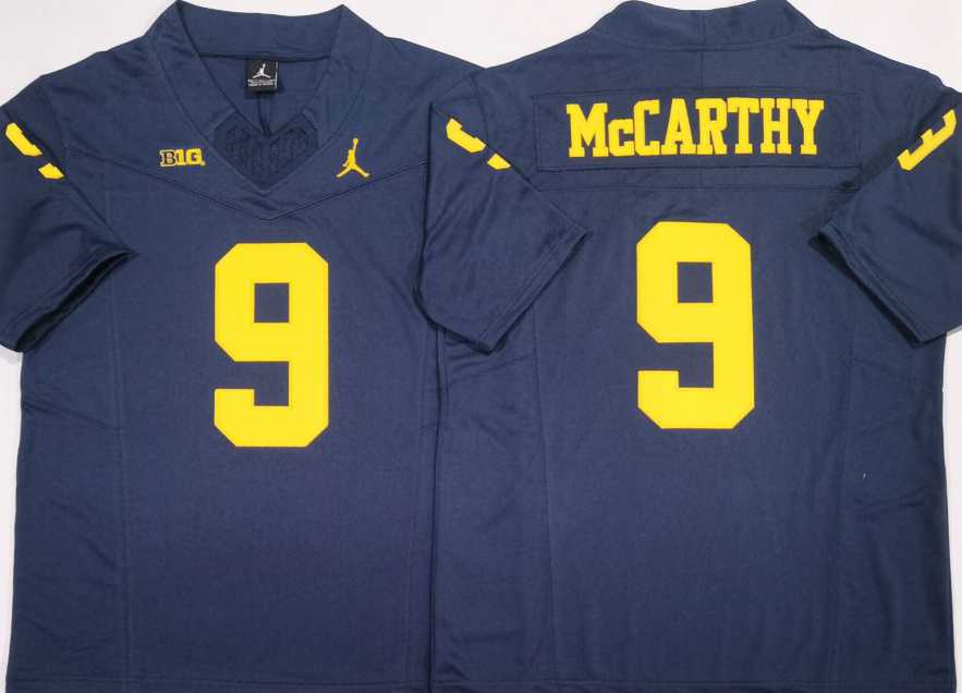 Mens Michigan Wolverines #9 J.J. McCarthy Navy 2024 F.U.S.E. Stitched Jersey